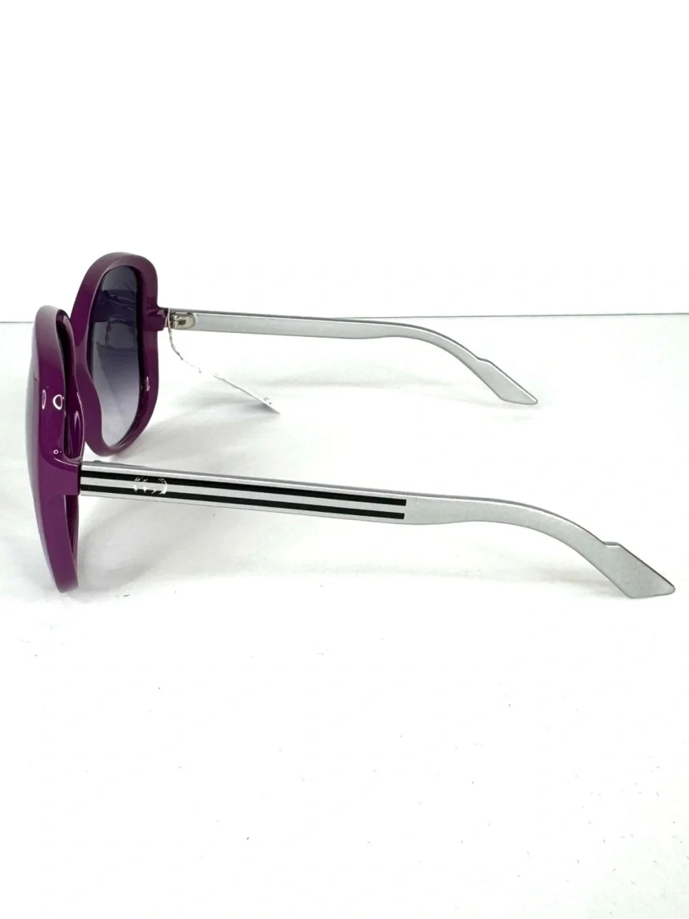 GUCCI 3157 Oversized Sunglasses NEW In Case Violet Silversmoke Made In Italy